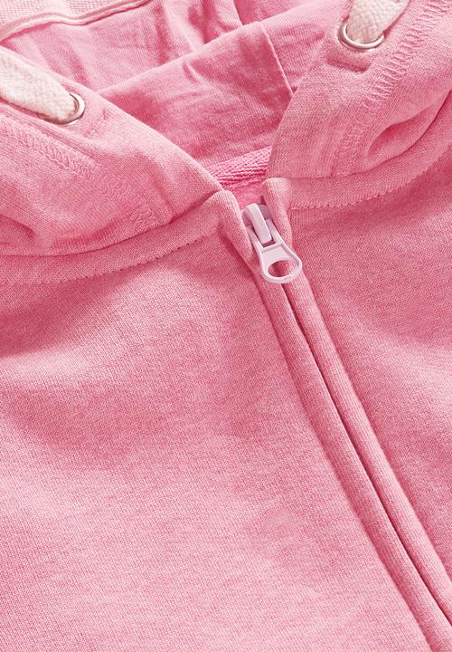 Next - Zip through sweater Mid Pink