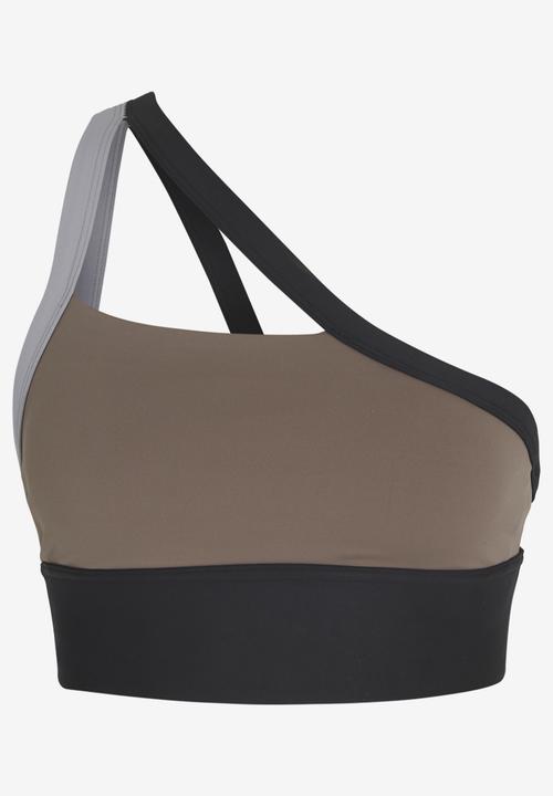 Reebok Classic - One Shoulder Padded Bra Taupe