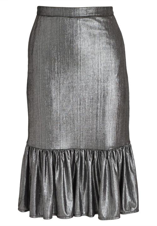 STYLE REPUBLIC - Peplum Midi Skirt Silver