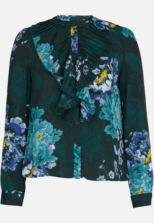 ONLY - Milan Pleat Detail Blouse - Green