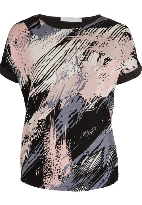 Kate Jordan - Satin Combo Top Black