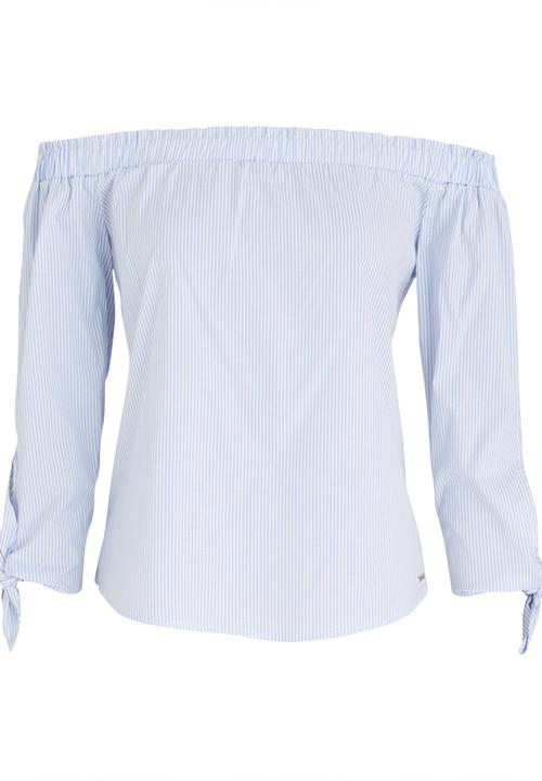 SISSY BOY - Ready Set Go Striped Bardot Top Blue and White