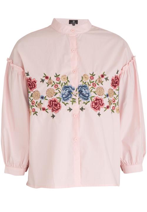 STYLE REPUBLIC - Embroidered Shirt Pale Pink