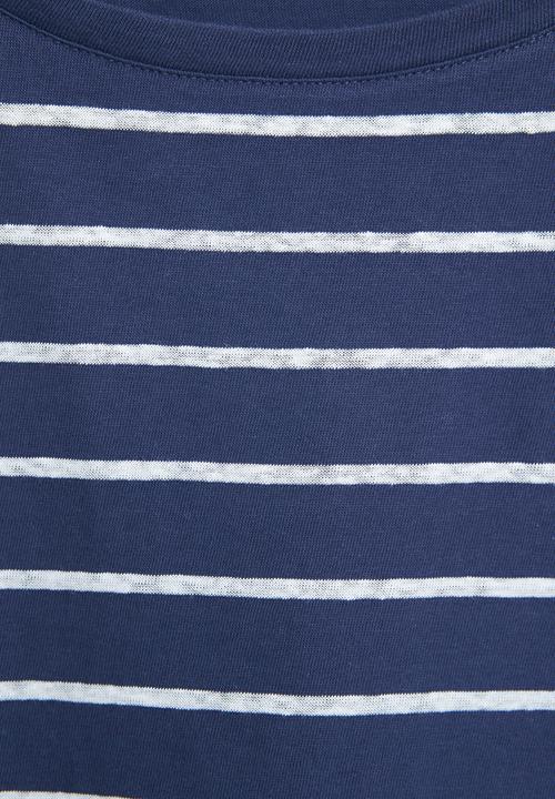 MANGO - 3/4 Sleeve T-shirt Navy