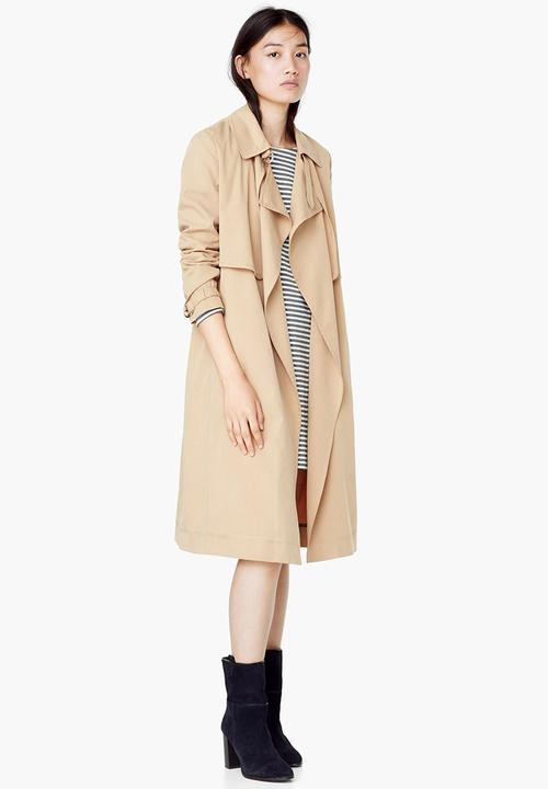 MANGO - Trench Coat Stone/Beige
