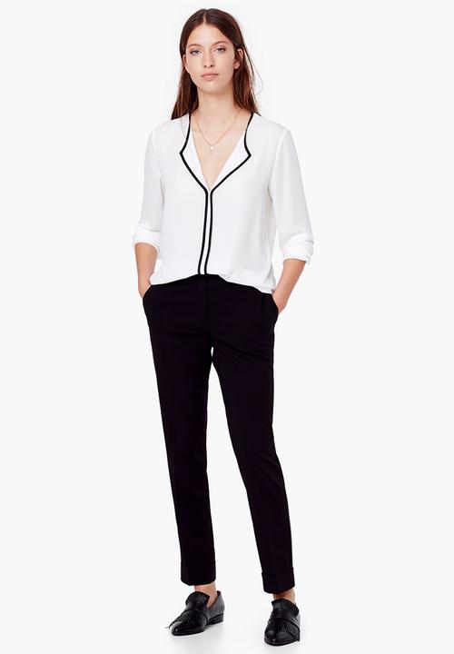 MANGO - Monocrome Shirt Black and White