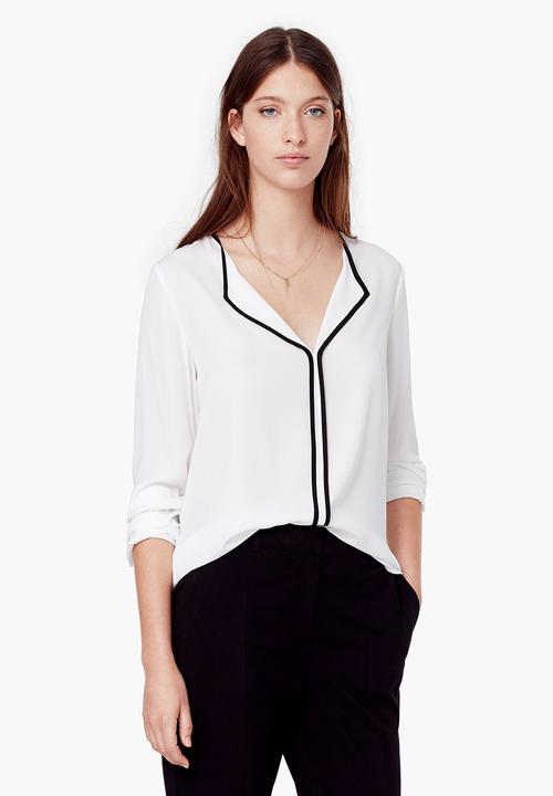 MANGO - Monocrome Shirt Black and White