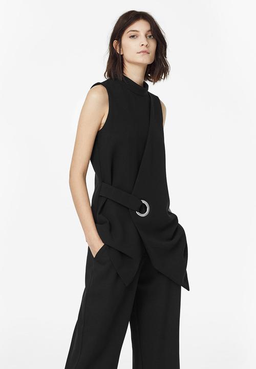 MANGO - Buckle Detail Top Black