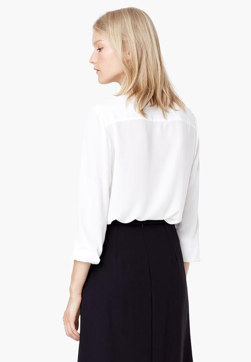 MANGO - Mandarin Blouse Milk