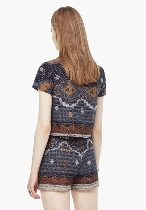 MANGO - Embroidered Top Multi-colour