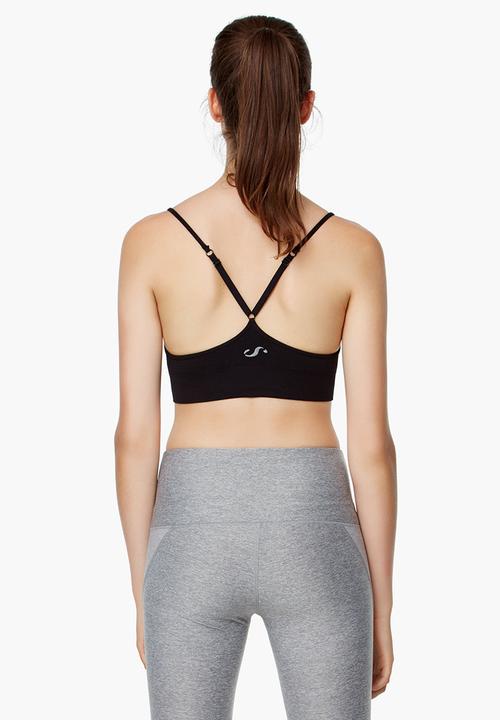 MANGO - Seamless Light Impact Bra Black