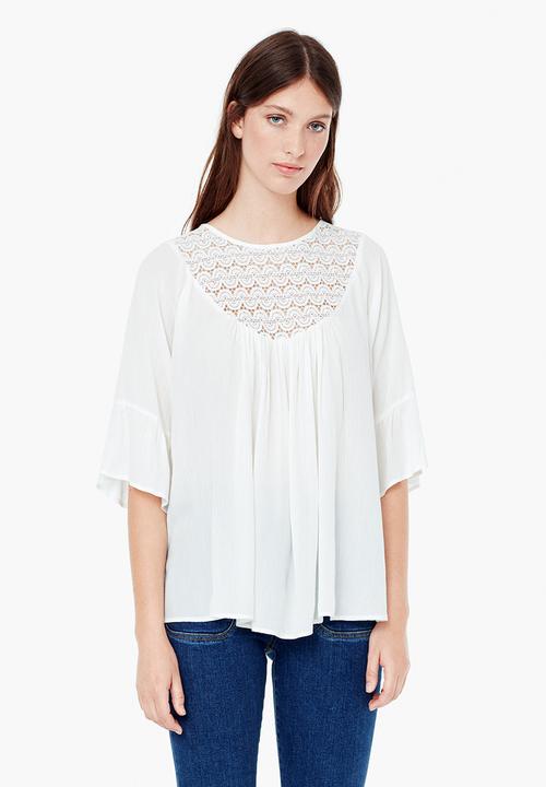 MANGO - Peasant Blouse Milk