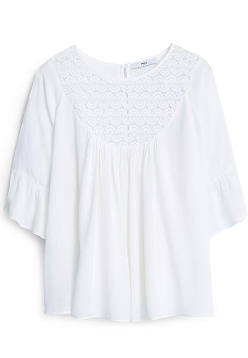 MANGO - Peasant Blouse Milk