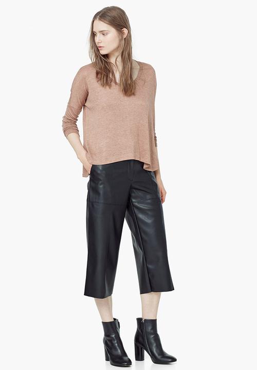 MANGO - Flecked Top Tan
