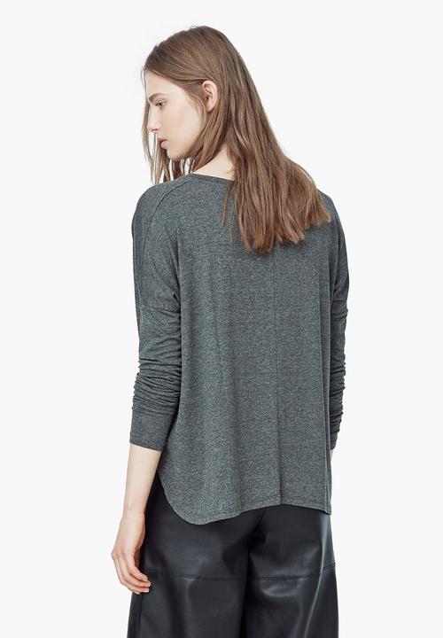 MANGO - Flecked Top Grey