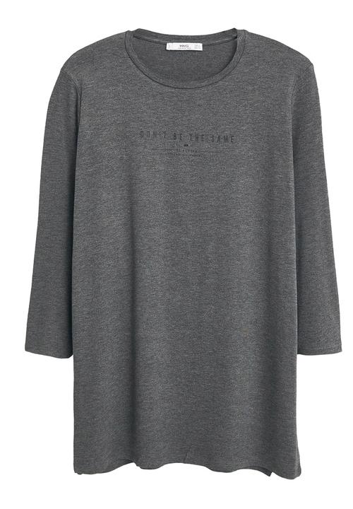 MANGO - Side Slit Top Grey