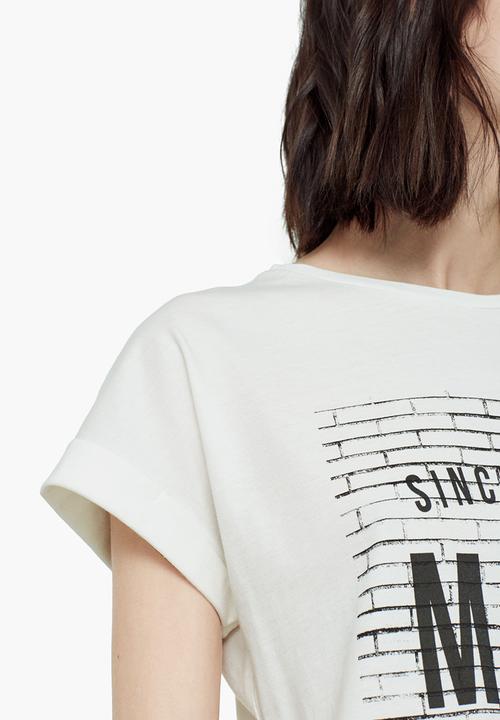 MANGO - Printed T-shirt White