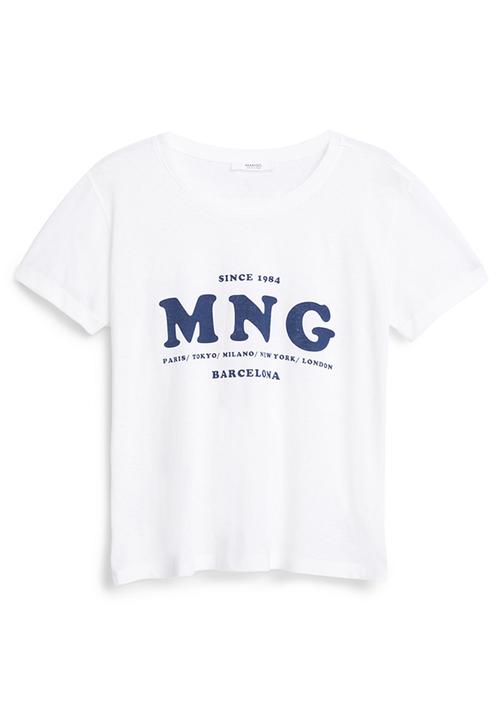 MANGO - Logo T-shirt White