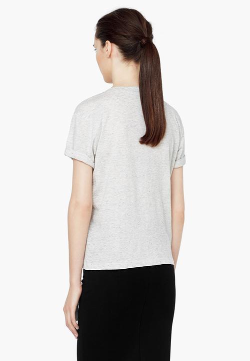 MANGO - Logo T-shirt Pale Grey