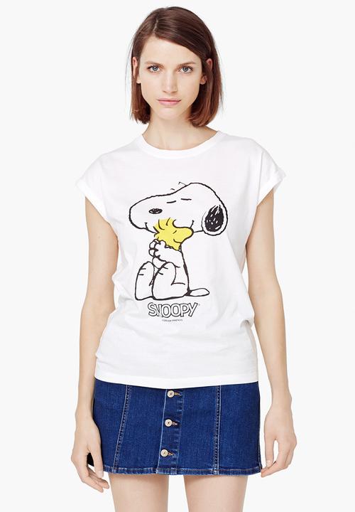 MANGO - Snoopy T-shirt Milk