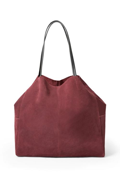 mango suede shopper bag