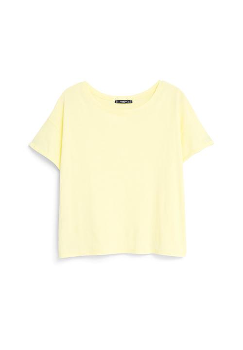 MANGO - Relaxed T-shirt Yellow