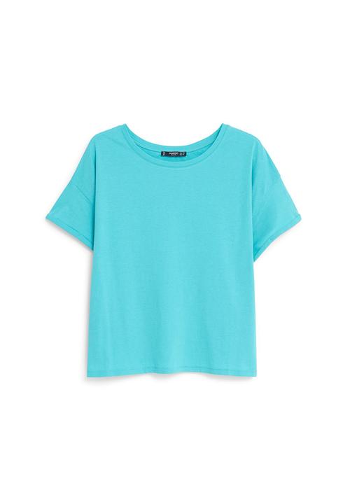 MANGO - Relaxed T-shirt Turquoise