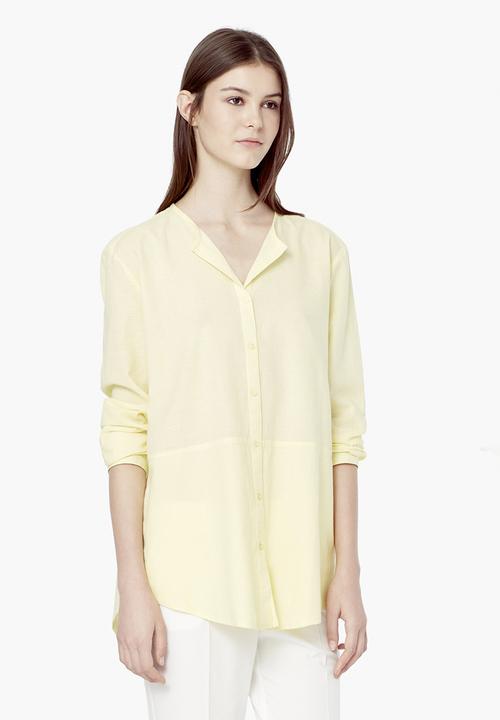 MANGO - Soft Shirt Yellow