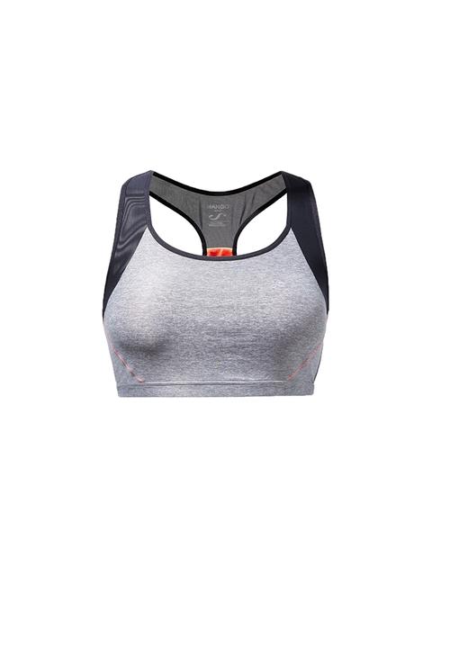 MANGO - Medium Impact Bra Pale Grey