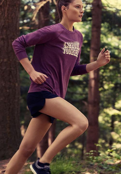 MANGO - Yoga Relaxed Sweat Top Mid Purple