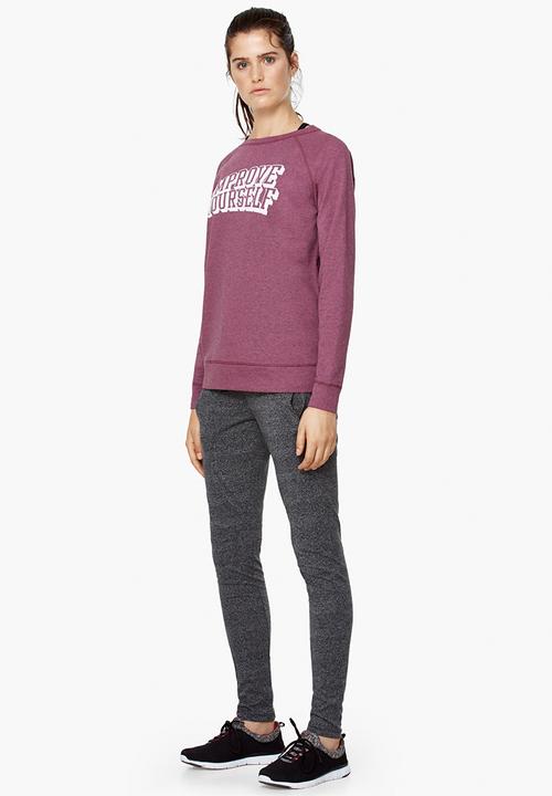 MANGO - Yoga Relaxed Sweat Top Mid Purple