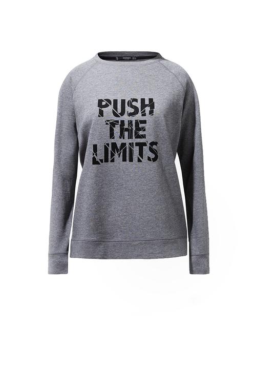 MANGO - Yoga Relaxed Sweat Top Mid Grey