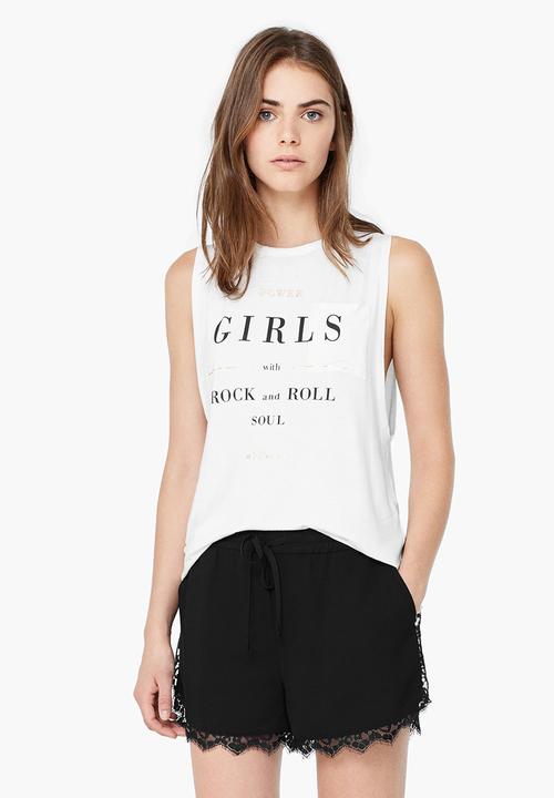 MANGO - Printed Vest White
