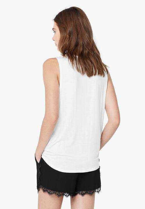 MANGO - Printed Vest White