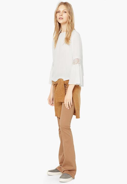 MANGO - Peasant Blouse White