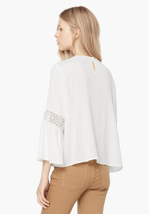 MANGO - Peasant Blouse White