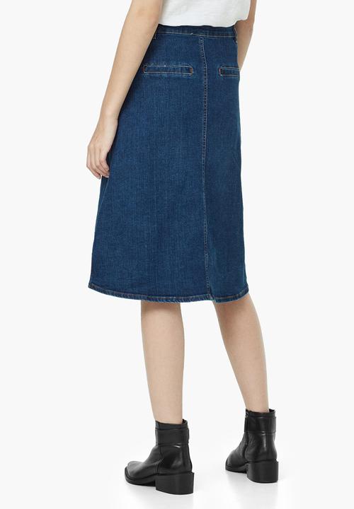 MANGO - A-line Denim Skirt Mid Blue