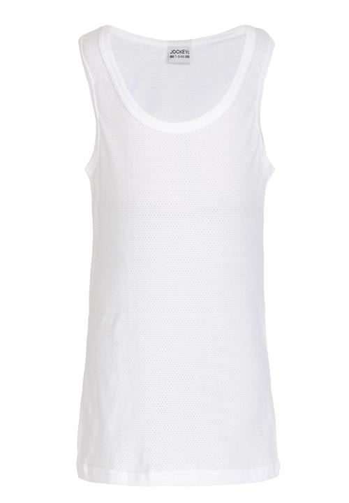 Jockey - 2 Pack Boys Eyelet Vest White