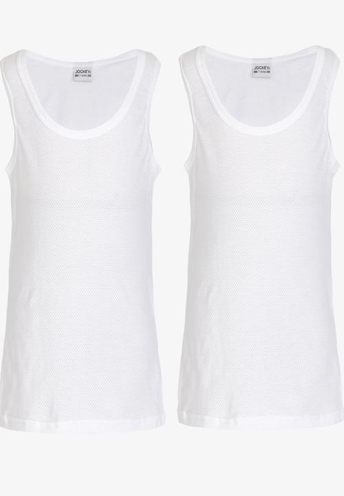 Jockey - 2 PK  Boys Eyelet Vest White
