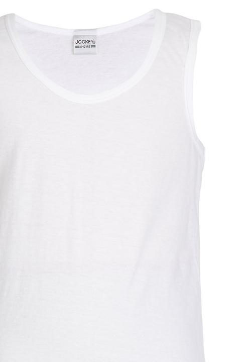 Jockey - 2 Pack Boys Single Jersey Interlock Vest White