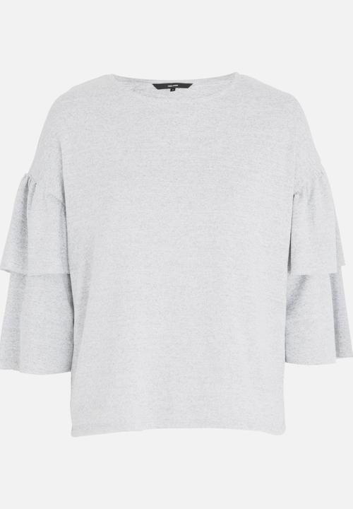 Vero Moda - 3/4 Sleeve Blouse Grey Melange