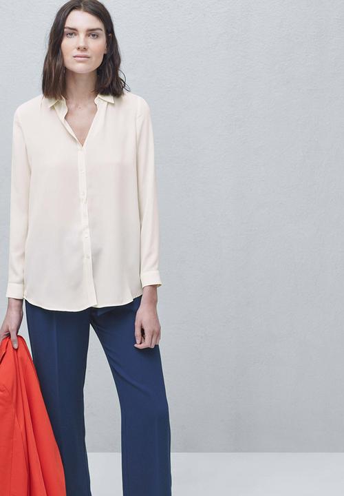 MANGO - Flowy shirt Off White