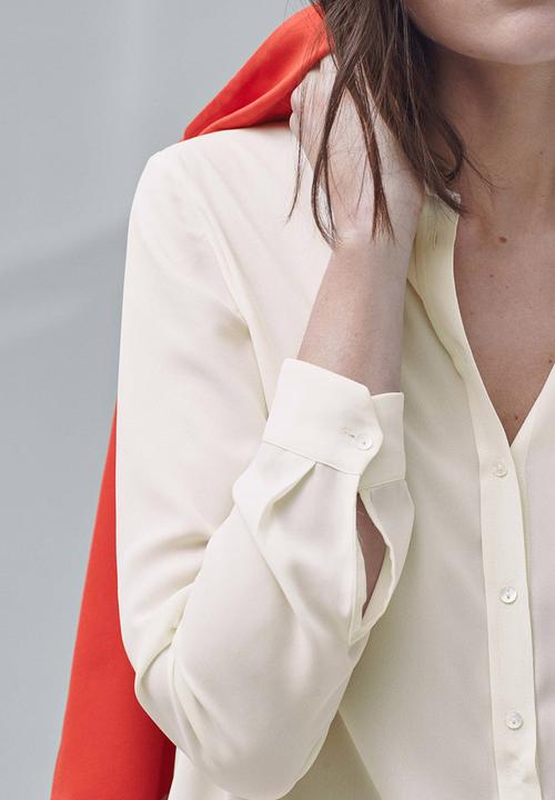 MANGO - Flowy shirt Off White