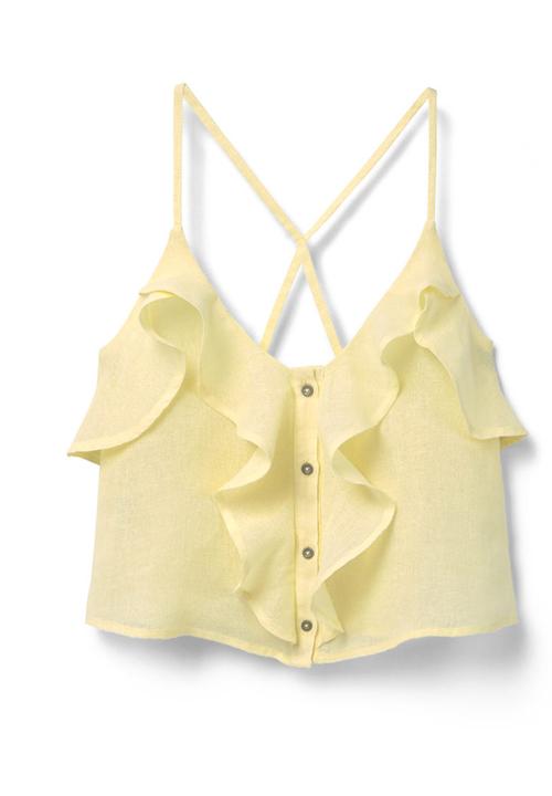 MANGO - Ruffle Cami Yellow