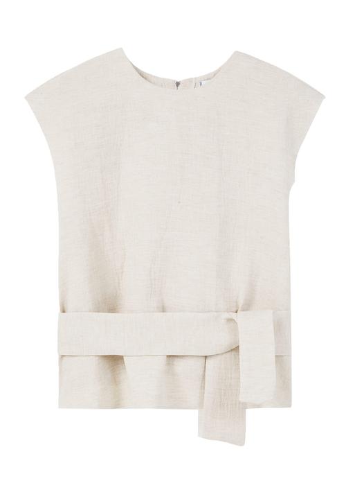 MANGO - Sleeveless Belted Top Stone