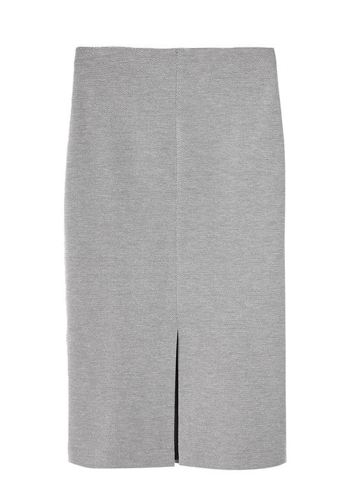 MANGO - Cotton Pencil Skirt Pale Grey