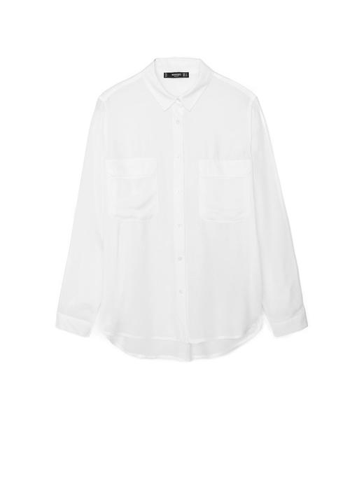MANGO - Flap Pocket Shirt Milk