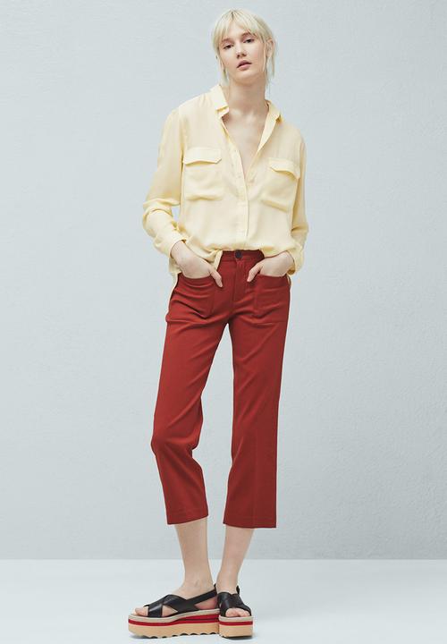 MANGO - Flap Pocket Shirt Yellow