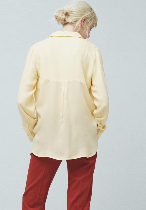 MANGO - Flap Pocket Shirt Yellow