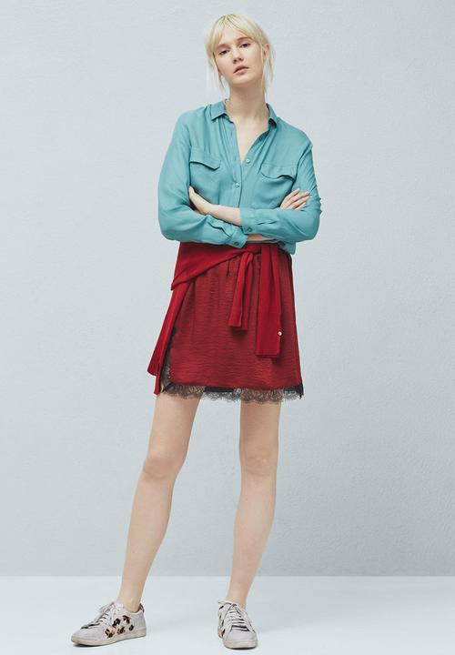 MANGO - Flap Pocket Shirt Green